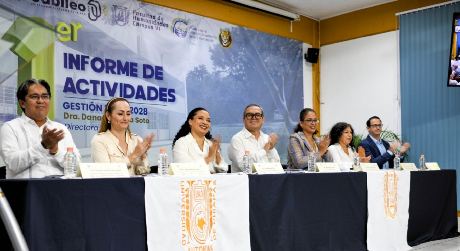 Primer Informe de Actividades 2024-2025 presentado por su directora, Dra. Danae Estrada Soto, en el Auditorio “Gil Tovilla”.