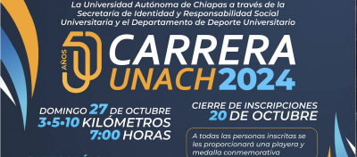 CarreraUNACH2024 en el marco de nuestro 50 aniversario